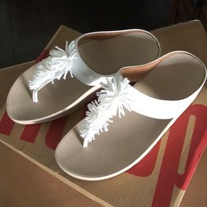 Fitflop White and Tan Sandals